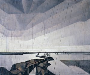 Flooded trench on the Yser by Christopher Richard Wynne Nevinson